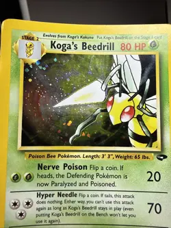 Pokemon TCG Koga's Beedrill 9/132 Holo + Kakuna 47/132 + Weedle 82/132 - Image 4