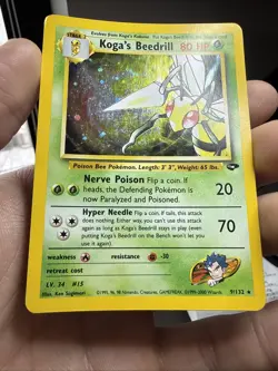 Pokemon TCG Koga's Beedrill 9/132 Holo + Kakuna 47/132 + Weedle 82/132 - Image 5