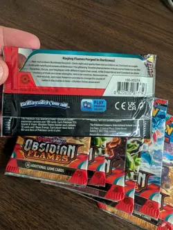 Pokemon Scarlet and Violet Obsidian Flames X7 Pack Lot 7 Packs Foil - Image 2
