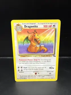 Pokemon TCG Dragonite Fossil Card 19/62 Unlimited Rare - Image 3