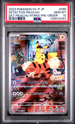 PSA 10 Detective Pikachu 098/SV-P Promo Full Art Japanese Pokemon Card 2023 -063 - Image 1