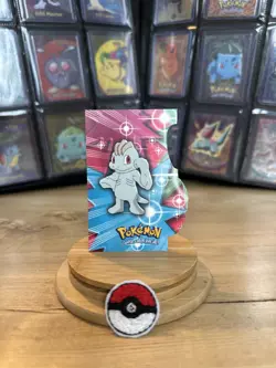 Pokemon Die Cut Topps 2000 #EV10/12 - Machop #66 Stage 1 - NM - Image 1