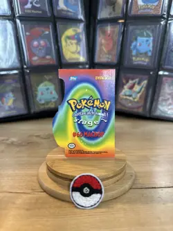 Pokemon Die Cut Topps 2000 #EV10/12 - Machop #66 Stage 1 - NM - Image 2