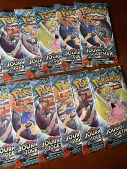 Pokemon TCG Journey Together Booster Pack Lot Of 12 SEALED - Image 2