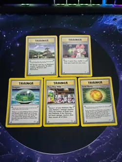 Pokemon Vinatage Neo Genesis Trainer 5 Card Lot Mary Ecogym Gold Berry ETC NM/LP - Image 1
