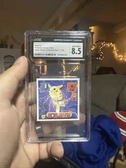 Pikachu Pokemon Amada (1997) Hyper Sticker Collection CGC 8.5 - Image 1