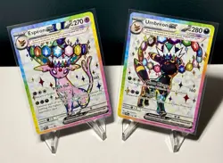 Pokemon Prismatic Evolutions Umbreon & Espeon EX Figure Collection Promo NM - Image 1