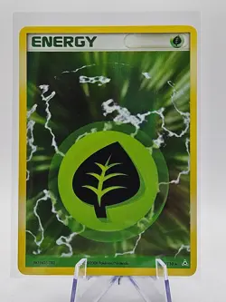Pokemon TCG Leaf Energy 105/110 Holo EX Ruby & Sapphire EX Holon Phantoms 2006 - Image 1