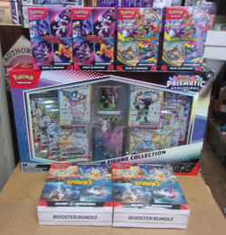 POKEMON (2) MEGA + (2) DESTINED + (2) SURGING BUNDLE + PRISMATIC FIGURE BOXES - Image 1