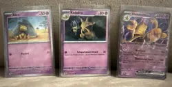 Pokemon Abra 063 Kadabra 064 Cosmos Holo Alakazam ex SVP 050 Set Holo 151 NM - Image 1