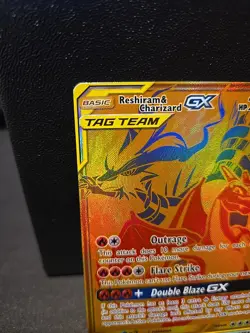 Pokemon Tag Team Reshiram & Charizard GX SM247 Holo Card NM - Image 3