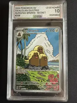 2024 Pokemon SV FA/Alolan Dugtrio Surging Sparks - Secrets #208 Legendary 10 - Image 1