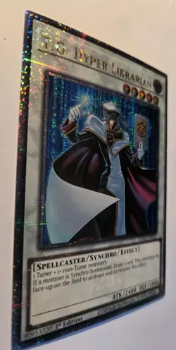 T.G. Hyper Librarian RA02-EN027 Quarter Century Secret Rare Yugioh NM - Image 2