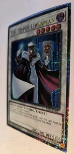 T.G. Hyper Librarian RA02-EN027 Quarter Century Secret Rare Yugioh NM - Image 3