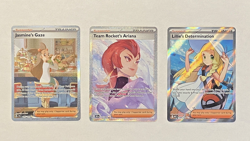 Pokemon Trainer Card Lot Jasmines Gaze Lillie Determination Team Rocket Ariana - Image 1