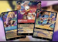 Disney Lorcana Magical Places Stitch Rapunzel Donald Duck EPCOT Promo Cards - Image 1