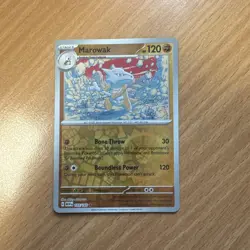 Pokemon Card Marowak Pokemon 151 Scarlet & Violet Reverse Holo 105/165 - Image 1