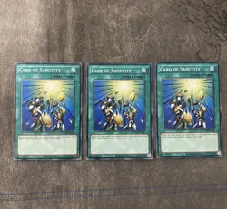Card of Sanctity X 3 1st Mint YUGIOH Cards YGLD-ENC27 - Image 1