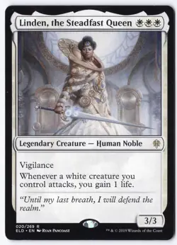 Linden, the Steadfast Queen R Throne of Eldraine 20 LP - Image 1
