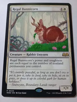 Regal Bunnicorn, Wilds of Eldraine, MTG WOE NM/M - Image 1