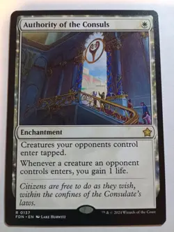 MTG Magic the Gathering Authority of the Consuls (137/789) Foundations LP - Image 1