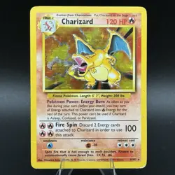 Charizard 4/102 Unlimited Holo Rare Pokemon TCG 1999 Base Set ✨ - Image 1