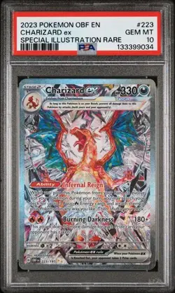 Pokemon Scarlet & Violet Obsidian Flames Charizard EX #223/197 2023 PSA 10 - Image 1