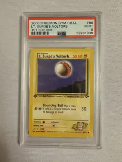 2000 Pokemon - 1st Edition Lt. Surge’s Voltorb Gym Challenge 86/132 PSA 9 Mint! - Image 1