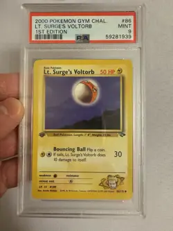 2000 Pokemon - 1st Edition Lt. Surge’s Voltorb Gym Challenge 86/132 PSA 9 Mint! - Image 2
