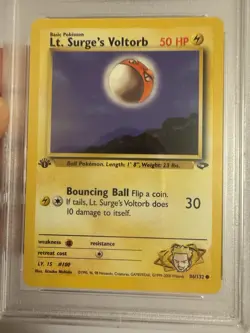 2000 Pokemon - 1st Edition Lt. Surge’s Voltorb Gym Challenge 86/132 PSA 9 Mint! - Image 3
