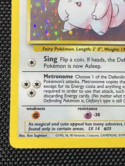 Pokemon TCG Clefairy 005/102 Base Set Holo - Image 5