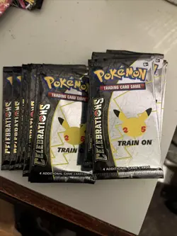 POKEMON TCG! 12x 25th Anniversary Celebrations BOOSTER PACK SEALED BRAND NEW - Image 1