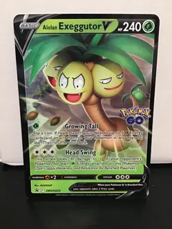 Alolan Exeggutor V SWSH225 Pokemon GO Black Star Promo Holo - Image 1