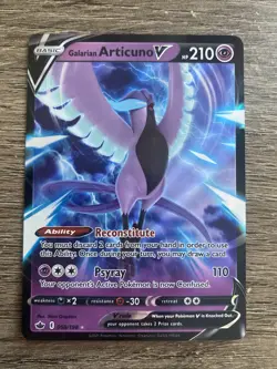 Galarian Articuno V 058/198 Pokemon Sword & Shield Chilling Reign (NEAR MINT) - Image 1