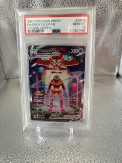 2023 Pokemon Crown Zenith #GG45 Full Art Deoxys VMAX PSA 10 - Image 2