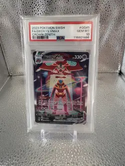 2023 Pokemon Crown Zenith #GG45 Full Art Deoxys VMAX PSA 10 - Image 3