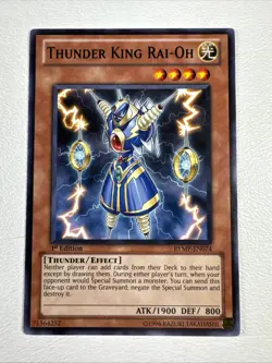 Thunder King Rai-Oh RYMP-EN074 LP Common 1st Edition Ra Yellow Mega Pack Yugioh - Image 1