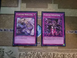 YUGIOH DARKLORD REBELLION + DARKLORD ENCHANTMENT DESO SECRET 1ST EDITION NM - Image 1