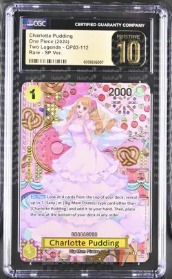 One Piece TCG - Charlotte Pudding SP Alt Art Two Legends OP03-112 Pristine 10 - Image 1
