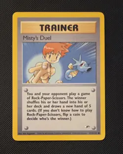 Pokemon TCG Misty's Duel Gym Heroes Trainer Common Card 123/132 NM - Image 1
