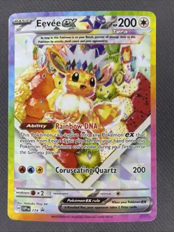 Pokemon TCG Eevee EX 174 Prismatic Evolutions Black Star Promo Card NM - Image 1
