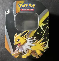 Pokemon Trading Card Tin-- JOLTEON EEVEE EVOLUTIONS--empty tin--pre-owned - Image 1
