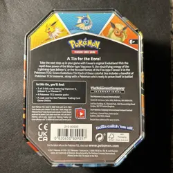 Pokemon Trading Card Tin-- JOLTEON EEVEE EVOLUTIONS--empty tin--pre-owned - Image 2