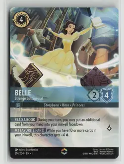 Lorcana The First Chapter #214/204 Belle - Strange But Special (Enchanted) - Image 1
