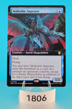 MTG Malleable Impostor Extended Art Commander: Wilds of Eldraine Regular #46 - Image 1