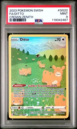Ditto Crown Zenith PSA 9 #GG22 2023 Pokemon Sword And Shield Crown Zenith - Image 1
