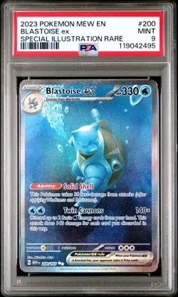 Blastoise ex SIR PSA 9 #200 2023 Pokemon Mew En-151 - Image 1