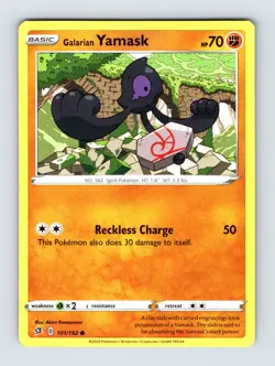 Galarian Yamask - Rebel Clash 101/192 - Common - NM - Pokemon - Image 1