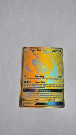 Tapu Fini GX SV92/SV94 Shiny Holo Rare Pokemon TCG Hidden Fates: Shiny Vault NM - Image 1