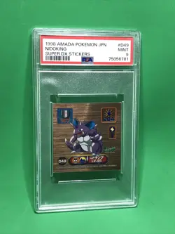 PSA 9 Mint NIDOKING #D49 Vintage 1998 Pokemon Amada Super DX Stickers - Image 1
